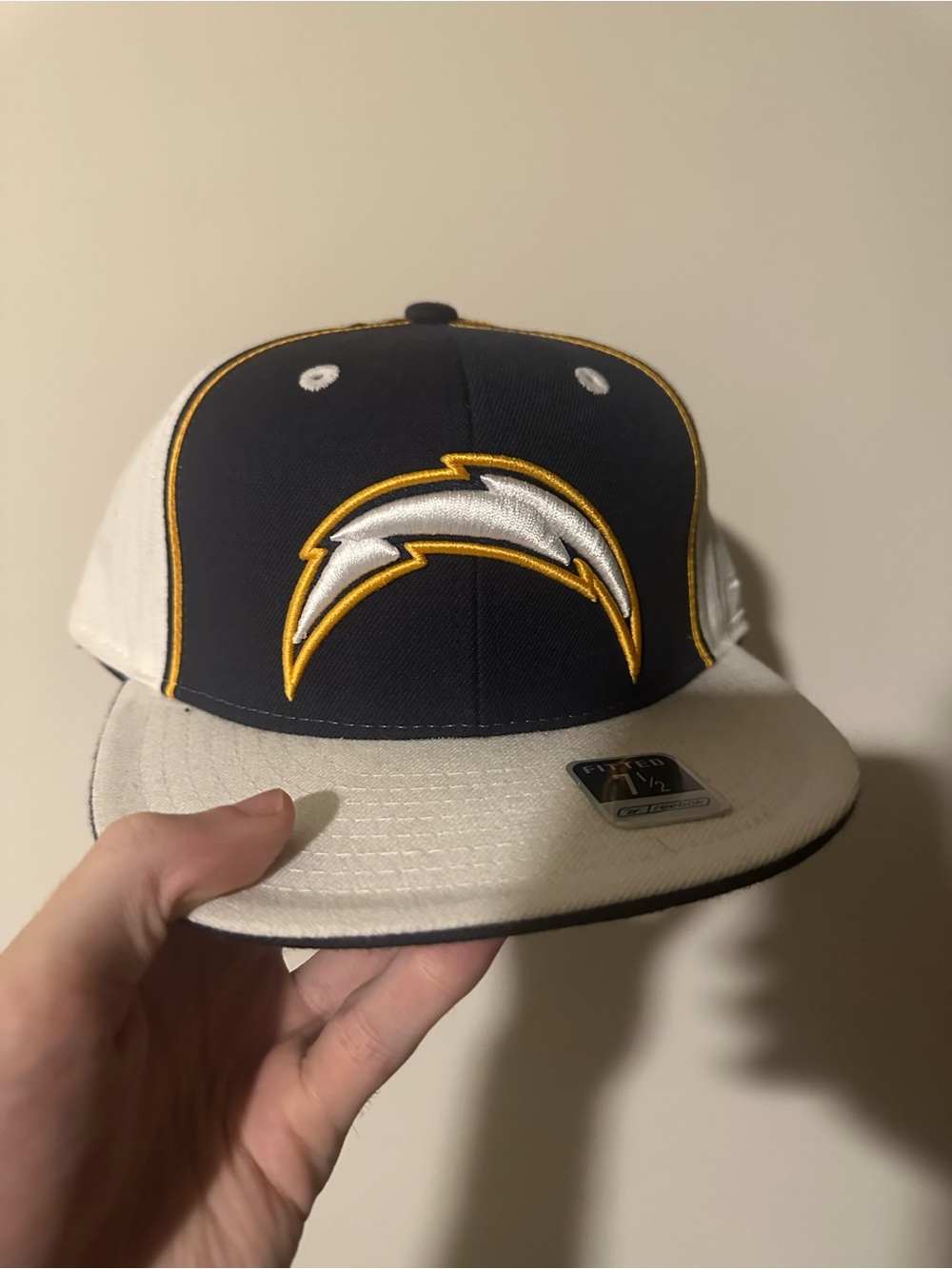 San Diego Chargers Two-Tone Snapback Hat - Navy & White 7 1/2
